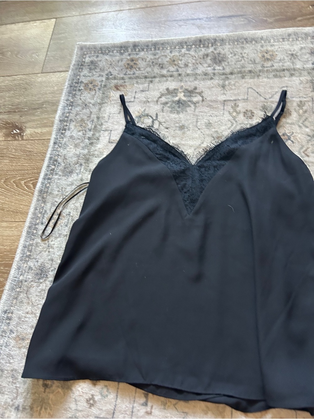 Socialite Black Ribbon-Detail Cami